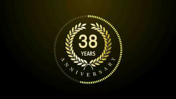 38th Year Celebration gold color luxury sparkling elegant video