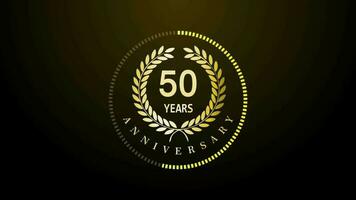 50th Year Celebration gold color luxury sparkling elegant video