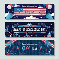 USA Independence Day 4th July Banner vector