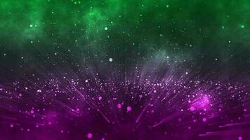 particelle astratto sfondo con splendente stelle polvere bokeh luccichio premi polvere. futuristico luccicante volare movimento tremolante ciclo continuo nel spazio video