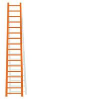 Ladder pushed against the wall vector illustration background template