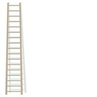 Ladder pushed against the wall vector illustration background template