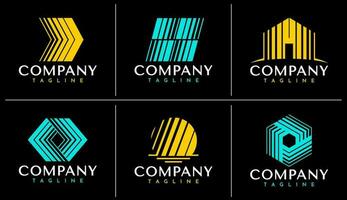 Abstract stripe line logo design brand. Modern line technology logo vector. vector