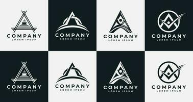 conjunto de resumen letra un logo diseño. moderno empresa inicial un logo marca vector