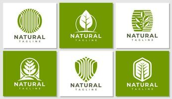 Modern abstract geometric line tree logo design. Luxury natural plant logo brand. vector