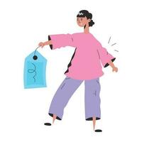Trendy Shopping Tag vector