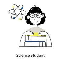 Trendy Science Student vector