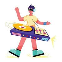 Trendy Dj Player vector