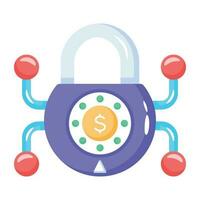 Trendy Dollar Encryption vector