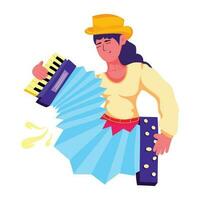 Trendy Melodeon Concepts vector