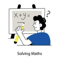 Trendy Solving Maths vector