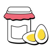 Trendy Breakfast Food vector