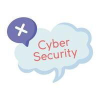 Trendy Cybersecurity Issue vector