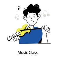 Trendy Music Class vector