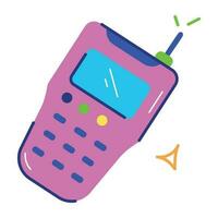 Trendy Cordless Phone vector