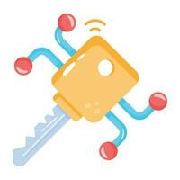 Trendy Digital Key vector