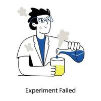 Trendy Experiment Failed vector