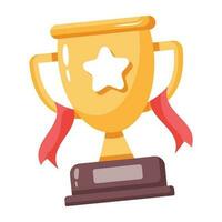 Trendy Star Trophy vector