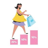 Trendy Big Discounts vector