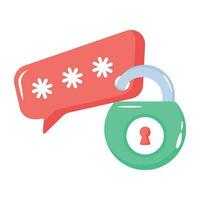 Trendy Message Encryption vector