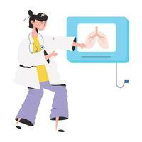 Trendy Pulmonologist Concepts vector