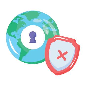 error de seguridad de moda vector