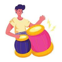 Trendy Tabla Player vector