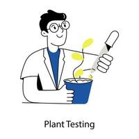 Trendy Plant Testing vector