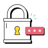 Trendy Password Lock vector