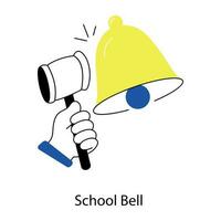 Trendy School Bell vector