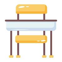 Trendy Student Desk vector