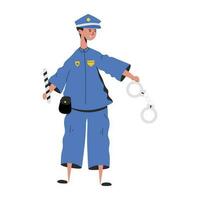 Trendy Policeman Concepts vector