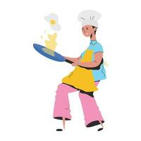 Trendy Professional Chef vector