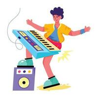 Trendy Pianist Concepts vector