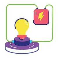 Trendy Electricity Connection vector