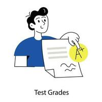 Trendy Test Grades vector