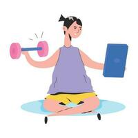 Trendy Workout Training vector
