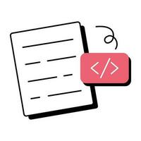 Trendy Coding File vector