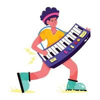 Trendy Piano Player vector