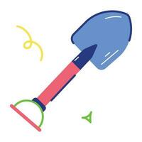 Trendy Hand Shovel vector