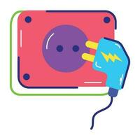 Trendy Plug Socket vector