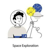 Trendy Space Exploration vector