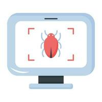 Trendy Computer Bug vector