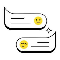 Trendy Emoji Chat vector