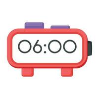 Trendy Digital Clock vector