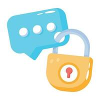 Trendy Message Security vector