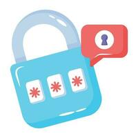 Trendy Password Lock vector
