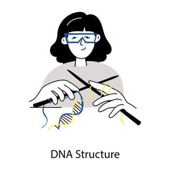 Trendy DNA Structure vector