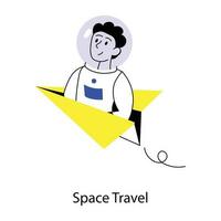 Trendy Space Travel vector