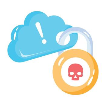 Trendy Cloud Hack vector